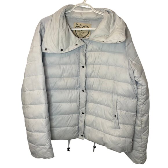 Oui white ultra lightweight outdoor quilted puffer jacket size M - Picture 2 of 4